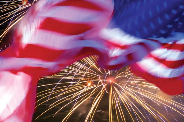 American Flags: 4th Of July by Dennis Frates