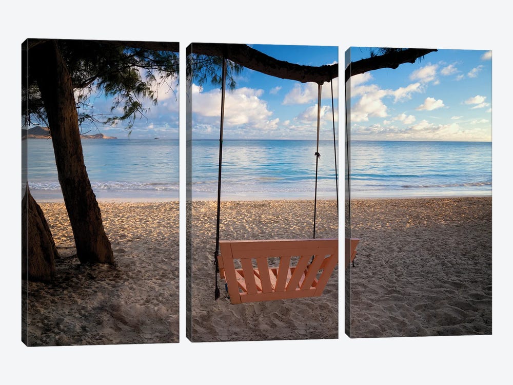 Beach Swing by Dennis Frates 3-piece Canvas Wall Art