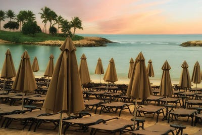 Beach Umbrellas by Dennis Frates canvas print