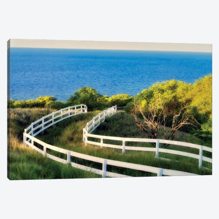 Fence To The Ocean Canvas Print #DEN1142} by Dennis Frates Canvas Artwork