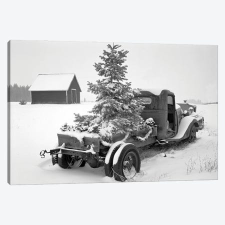 Christmas Tree Truck Canvas Print #DEN1156} by Dennis Frates Canvas Art