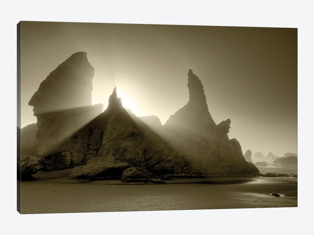 Sunset And Fog by Dennis Frates 1-piece Canvas Artwork