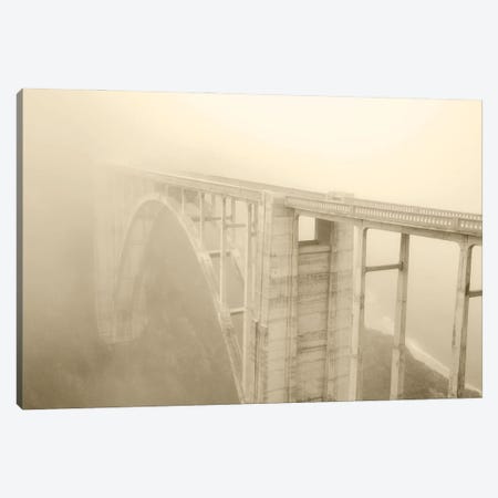 Foggy Bridge Canvas Print #DEN1189} by Dennis Frates Canvas Artwork
