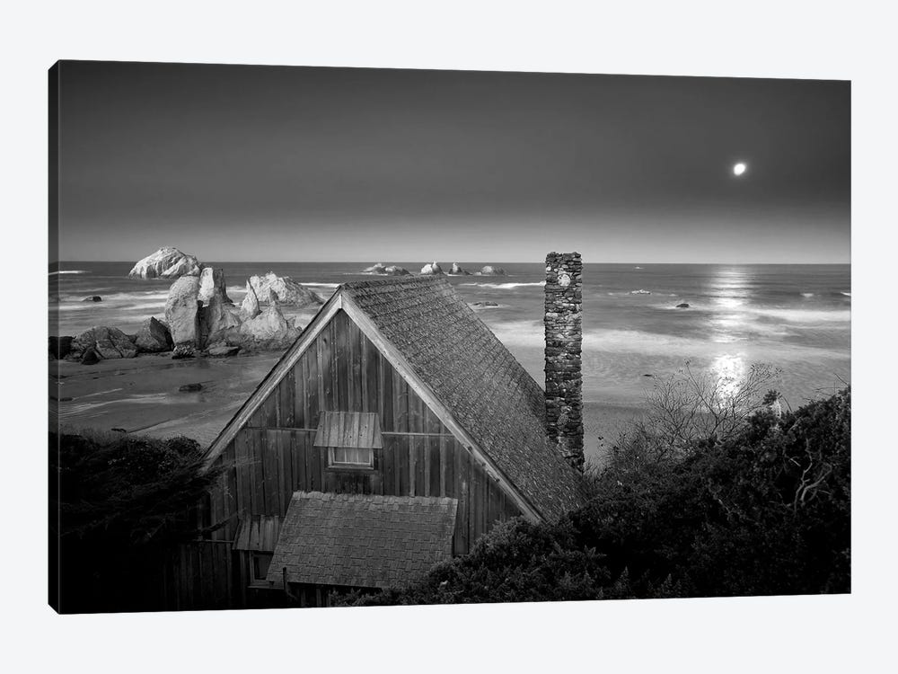 Cabin And Moon by Dennis Frates 1-piece Canvas Wall Art