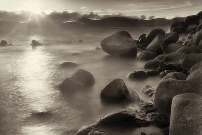 Lakeside Sunset by Dennis Frates multi panel art