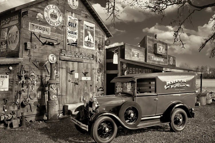 Antiques Car And Storefront