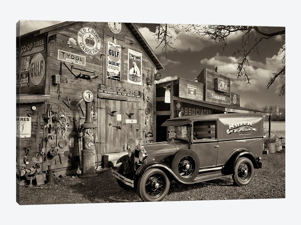 Antiques Car And Storefront by Dennis Frates 1-piece Canvas Art Print
