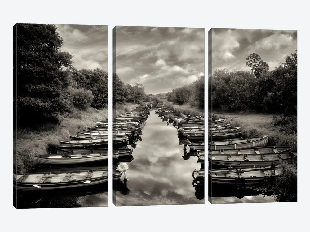 Many Boats by Dennis Frates 3-piece Canvas Art Print