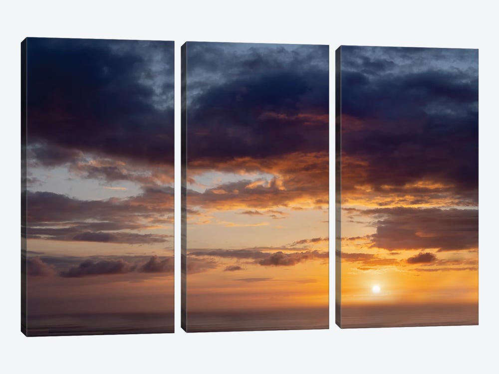 Hawaii Sunset IV by Dennis Frates 3-piece Canvas Print