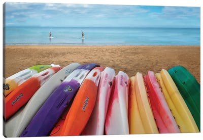 Paddle Boards Canvas Art Print - Surfing Art
