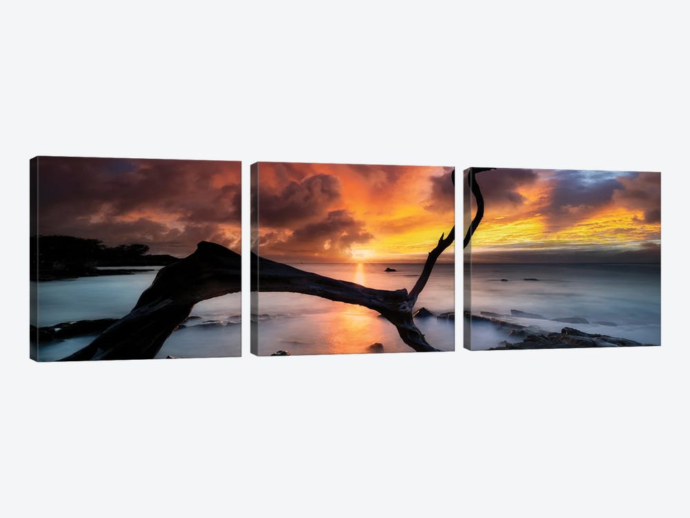 Hawaii Sunset VII by Dennis Frates 3-piece Canvas Print