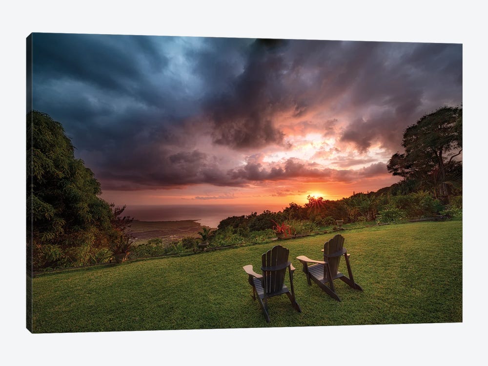 Sunset Chairs V by Dennis Frates 1-piece Canvas Art Print