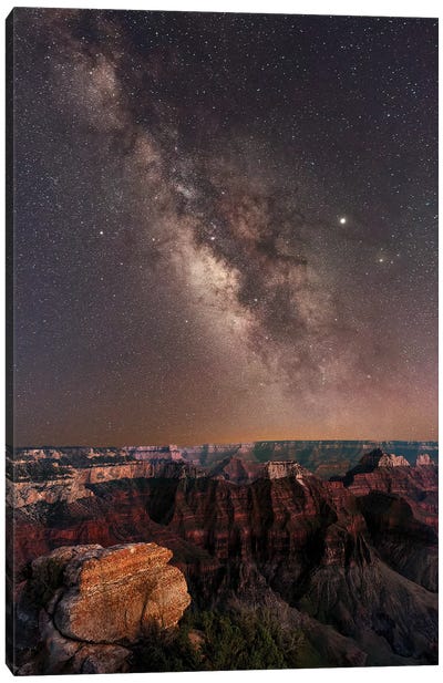 Grand Canyon Night II Canvas Art Print - Night Sky Art