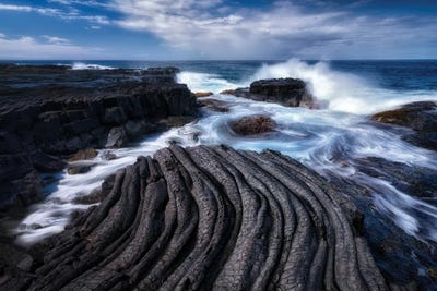 Lava To The Sea III by Dennis Frates multi panel art