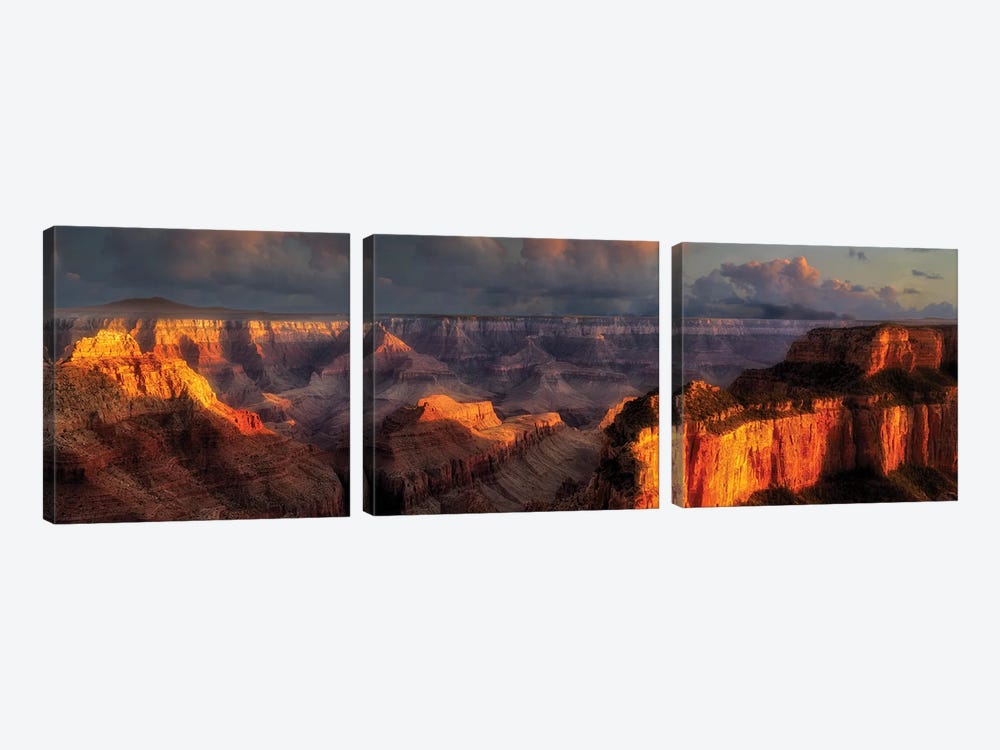 Grand Canyon Panoramic by Dennis Frates 3-piece Canvas Art