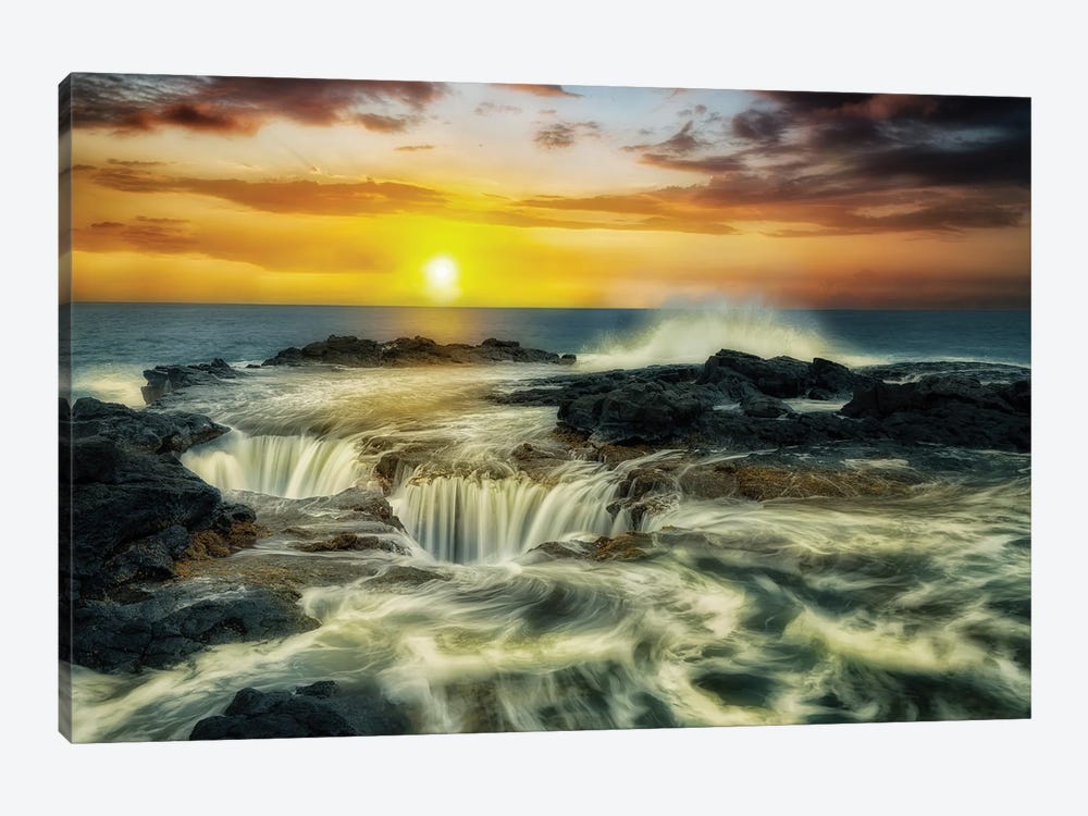 Lava Tube Sunset VII by Dennis Frates 1-piece Canvas Print