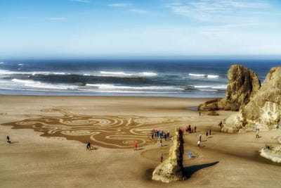 Sand Sculpture II by Dennis Frates multi panel art