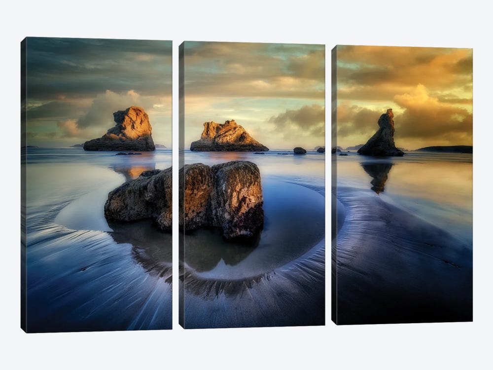 Bandon Low Tide by Dennis Frates 3-piece Canvas Wall Art