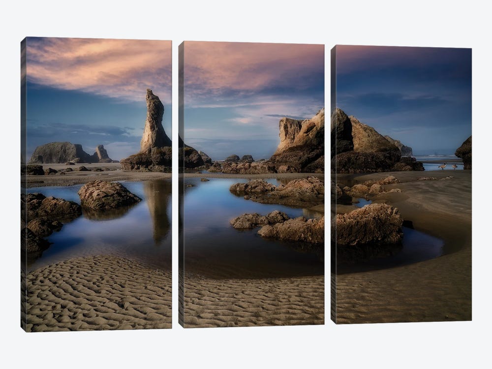 Bandon Low Tide III by Dennis Frates 3-piece Canvas Art
