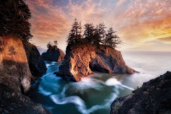 Rocky Beaches: Seasick Sunset by Dennis Frates