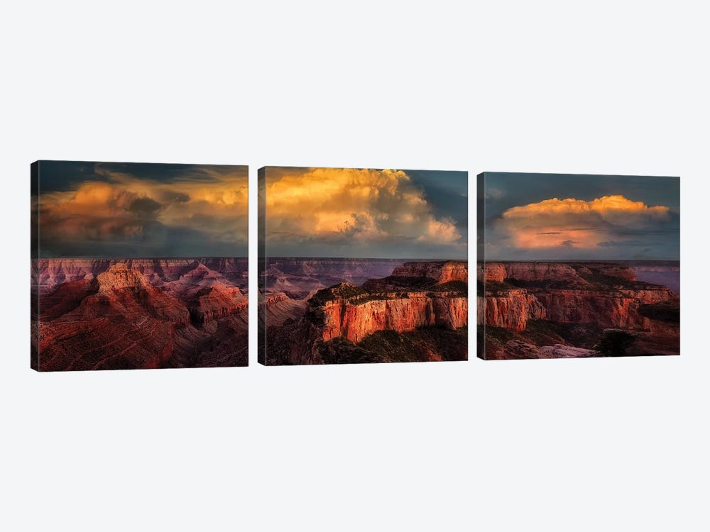 Grand Canyon Sunset V by Dennis Frates 3-piece Canvas Artwork