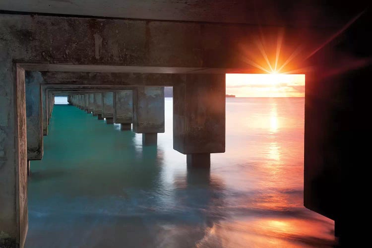 Hanalei Warf Sunset by Dennis Frates wall art