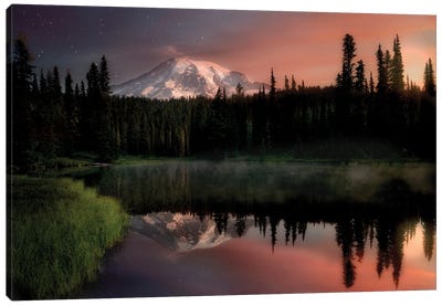 Mt. Rainer Reflection Canvas Art Print - Cascade Range