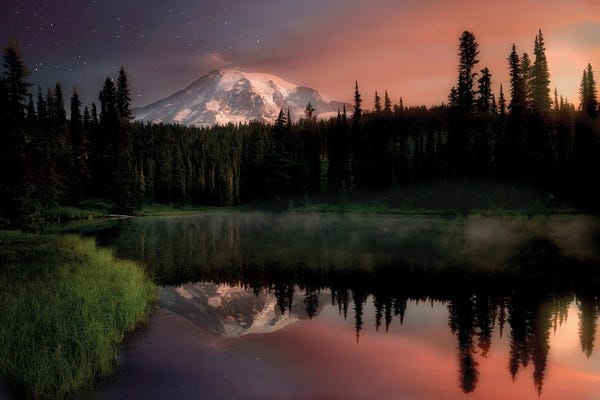 Mount Rainier: Mt. Rainer Reflection by Dennis Frates