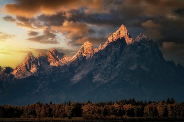 Mountain Sunrises & Sunsets: Teton Sunrise II by Dennis Frates