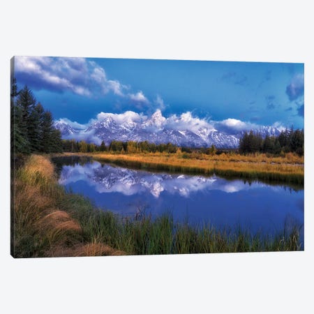 Teton Reflection Canvas Print #DEN1544} by Dennis Frates Canvas Art Print