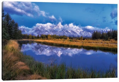 Teton Reflection Canvas Art Print - Teton Range Art