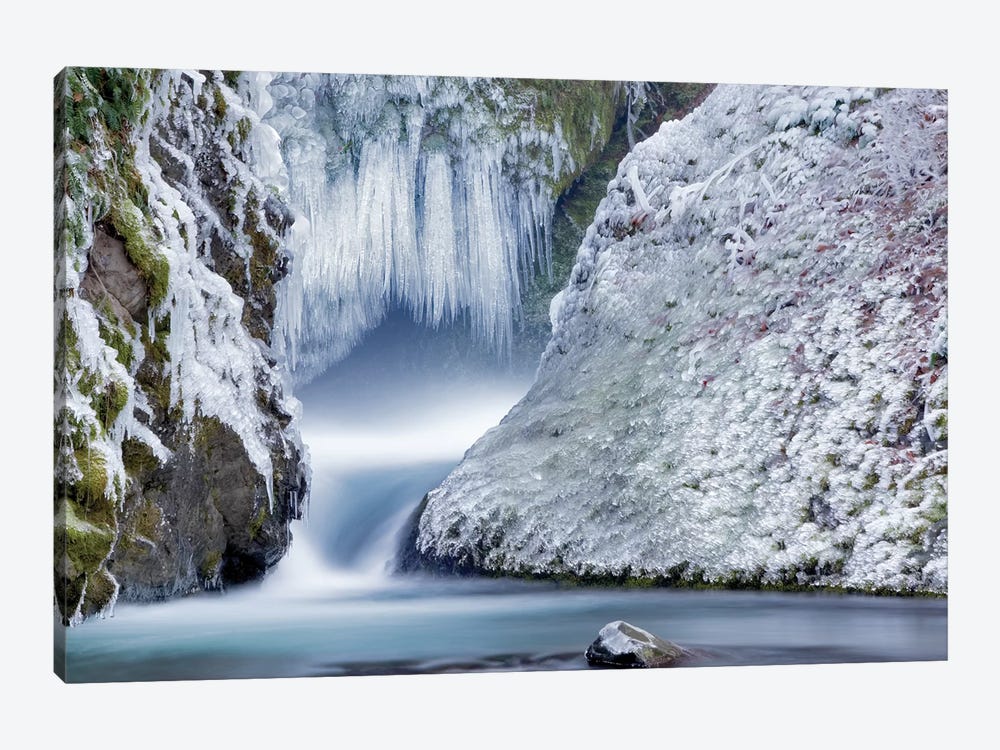 Icy Falls by Dennis Frates 1-piece Canvas Wall Art