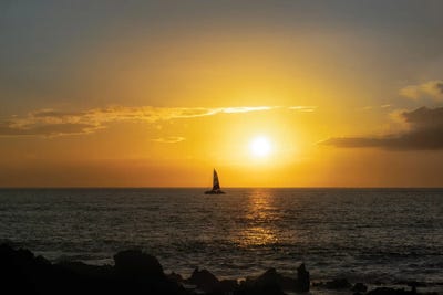 Lone Sailing by Dennis Frates canvas print