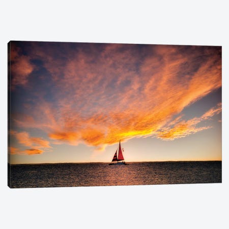 Into The Sunset Canvas Print #DEN160} by Dennis Frates Art Print