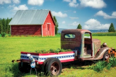 Patriotic Farm by Dennis Frates canvas print