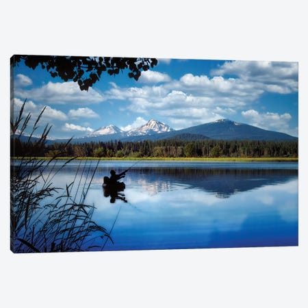 Float Tube Fly Fishing Canvas Print #DEN1642} by Dennis Frates Canvas Print