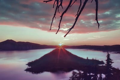 Crater Lake Sunrise by Dennis Frates framed canvas print
