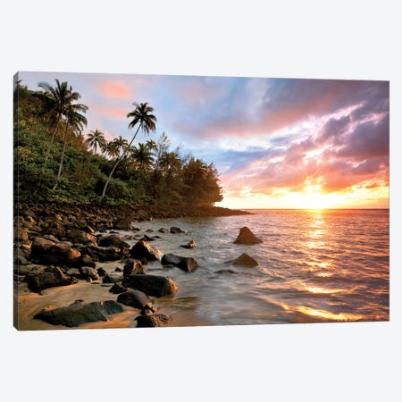 Kauai Sunset Canvas Print #DEN164} by Dennis Frates Canvas Art