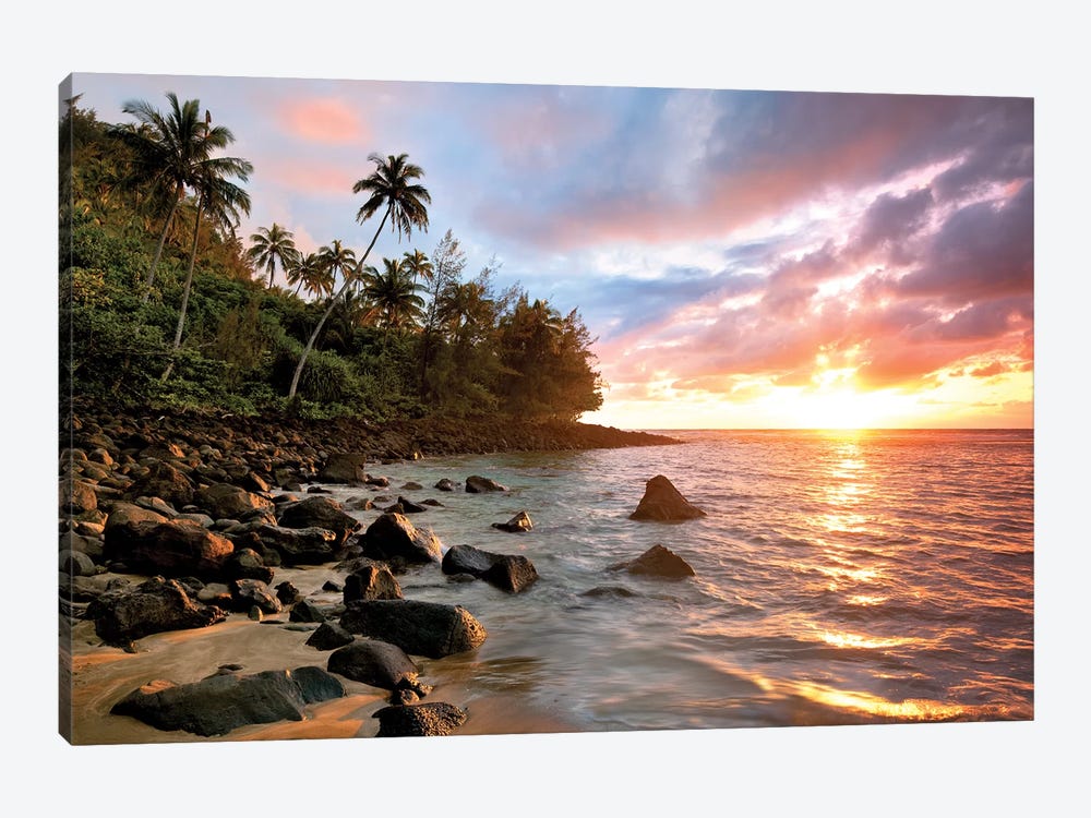 Kauai Sunset by Dennis Frates 1-piece Canvas Print