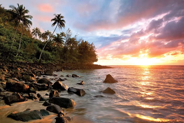 Hawaii: Kauai Sunset by Dennis Frates