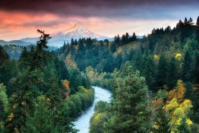 Mt. Hood And Stream by Dennis Frates canvas print
