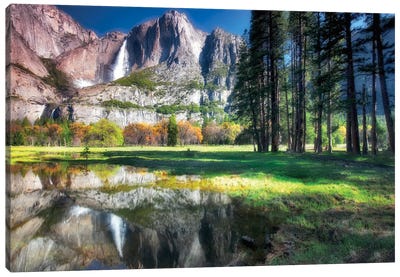 Yosemite Reflection Canvas Art Print - Yosemite National Park Art