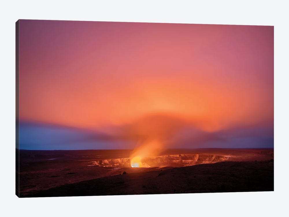 Kīlauea Volcano Glows by Dennis Frates 1-piece Canvas Art Print
