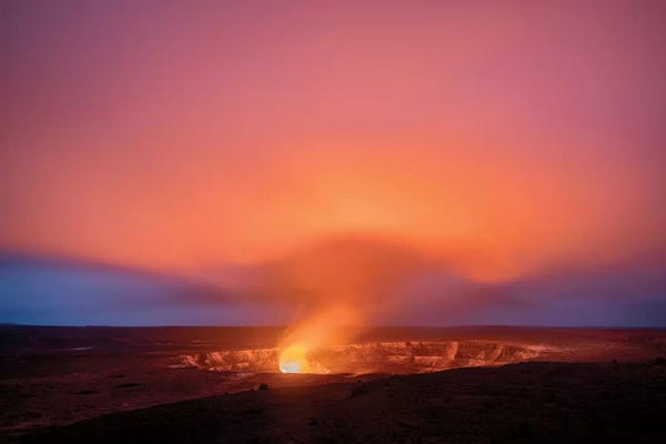 The Big Island (Island Of Hawai'i): Kīlauea Volcano Glows by Dennis Frates