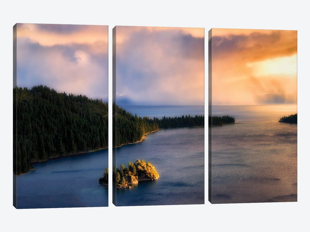 Tahoe Storm by Dennis Frates 3-piece Canvas Print