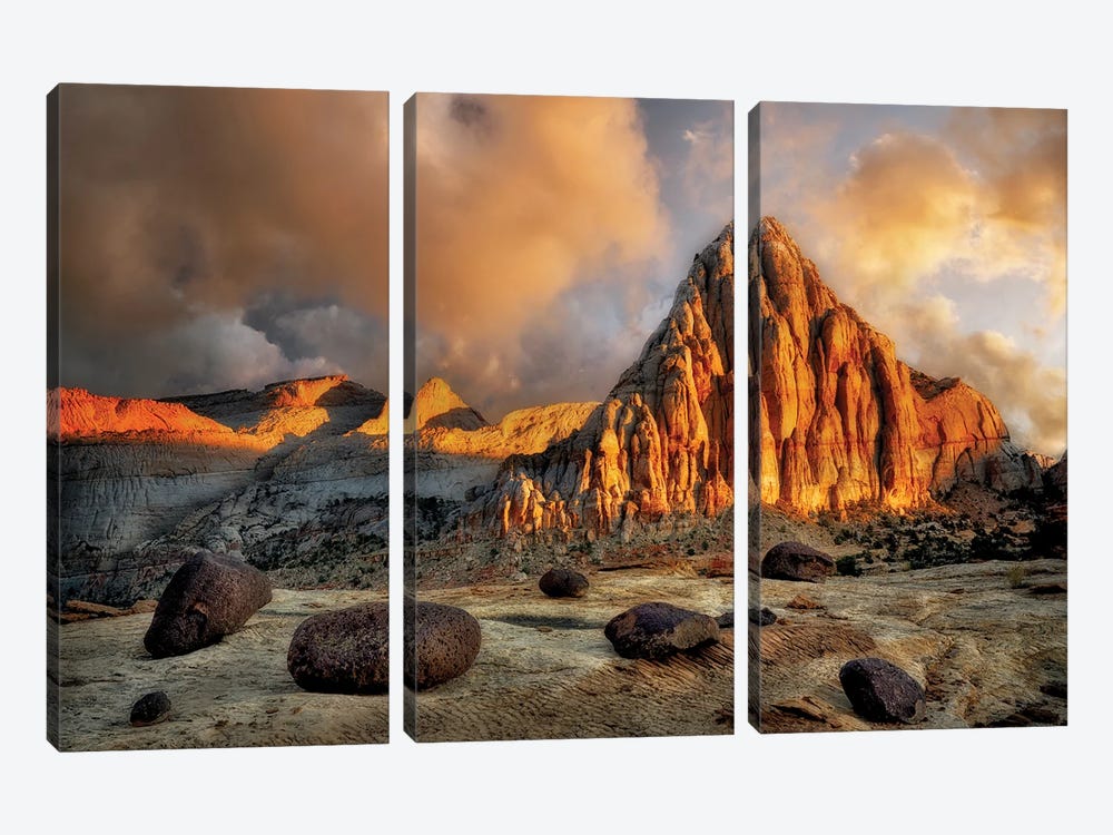 Desert Pinacle by Dennis Frates 3-piece Canvas Art Print