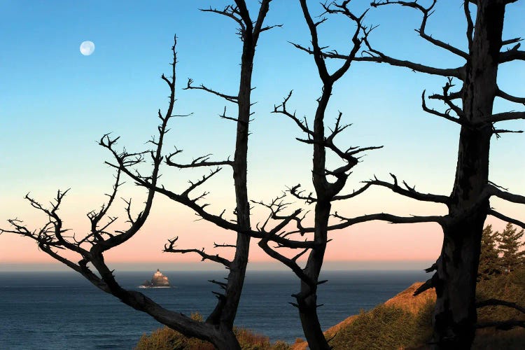 Lighthouse Moonrise by Dennis Frates wall art