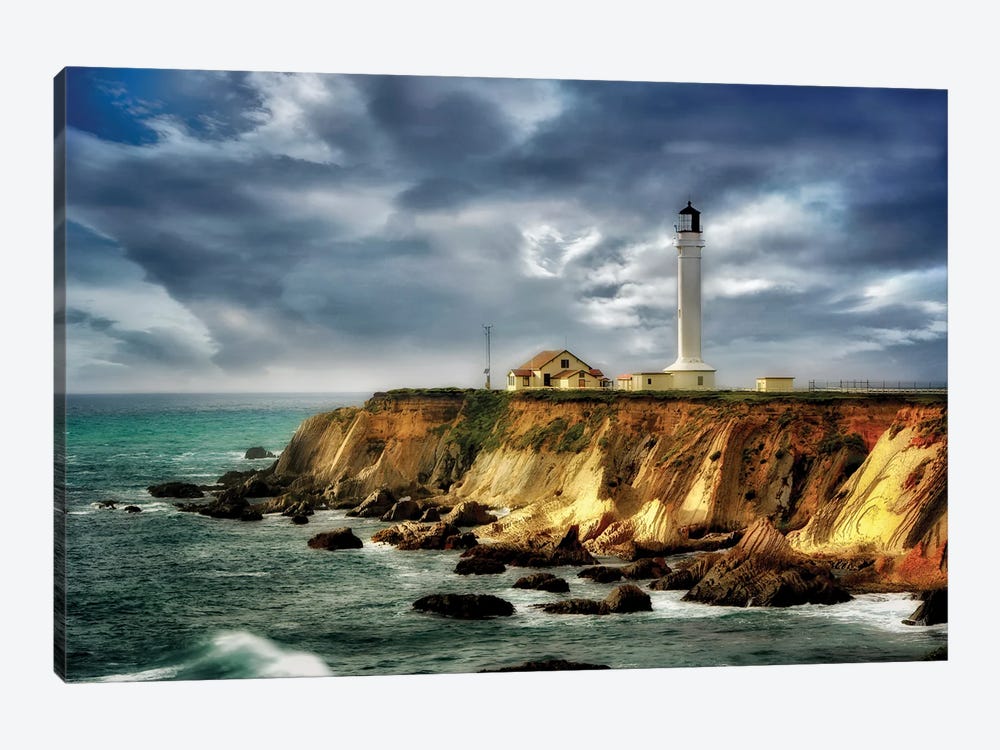 Lighthouse Storm by Dennis Frates 1-piece Canvas Print