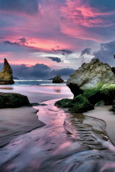 Rocky Beaches: Low Tide Sunrise II by Dennis Frates