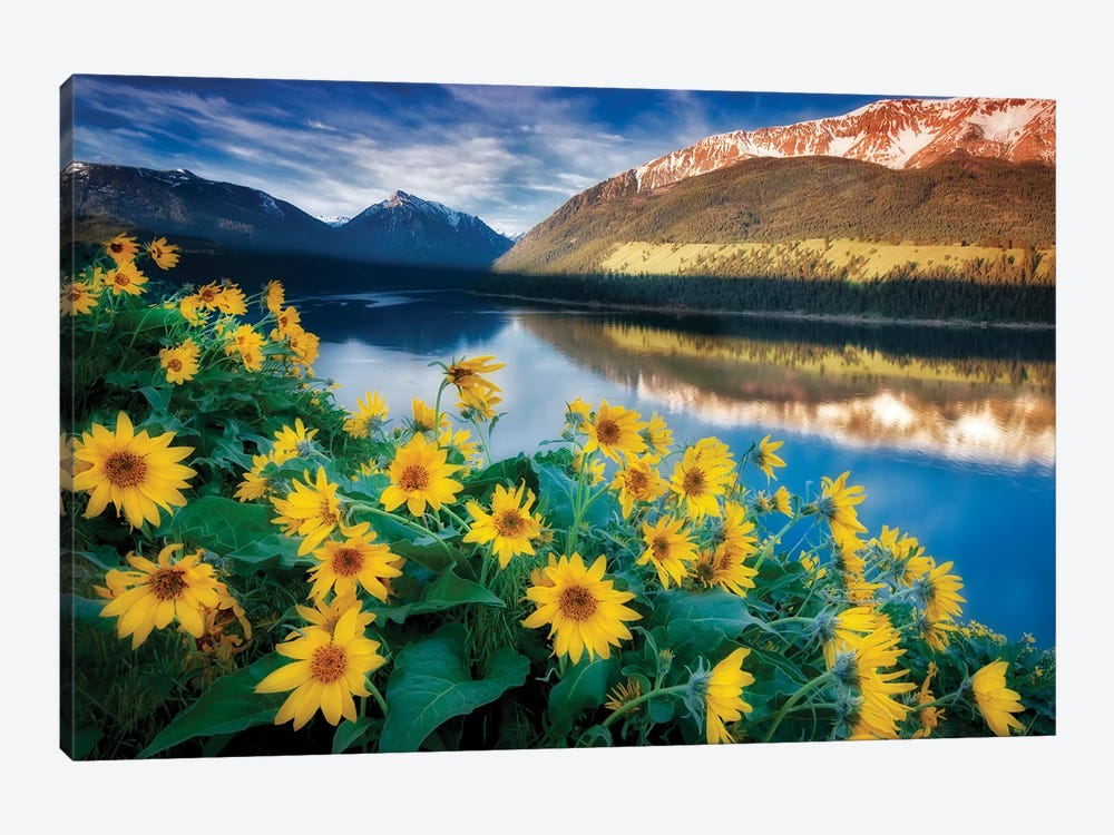 Lakeside Floral by Dennis Frates 1-piece Canvas Artwork